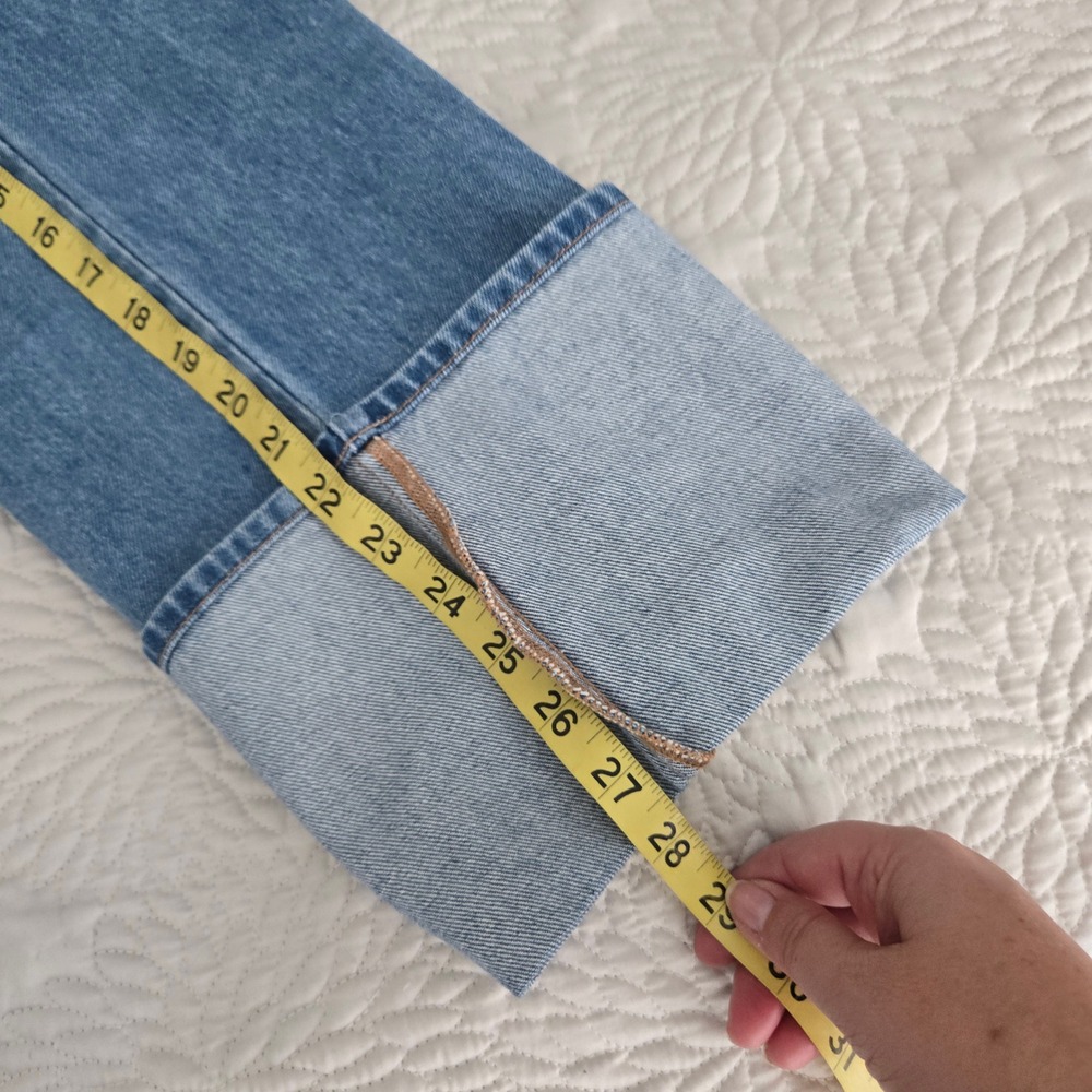 Veronica Beard Dylan High Rise Full Length Straight Leg Jeans 27 Cuffed NWT - Picture 4 of 9
